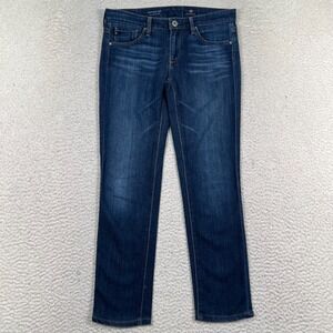 AG Jeans The Stevie Cuff Womens 26 Slim Straight Denim‎ Blue Adriano Goldschmied